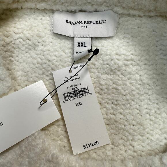 Women's Banana Republic Cream Pullover Nubby Long Sleeve Sweater Size‎ XXL NEW - Picture 4 of 7